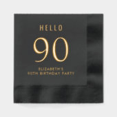Elegant 90th Birthday Party Folie Servetten (Voorkant)
