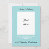 Elegant 90th Birthday Photo Invitation Kaart (Voorkant)
