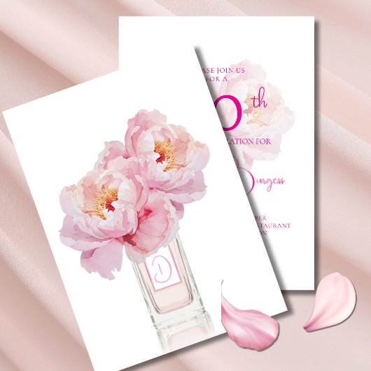 Elegant 90th Birthday Pink Floral Watercolor Kaart