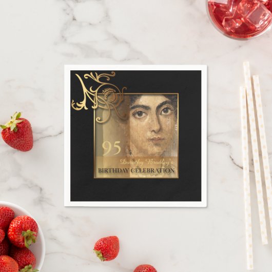 Elegant 95th Birthday-fotopapier Napkins Servetten (Insitu)