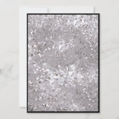 Elegant 97th Birthday Invitation Silver and Black Kaart (Achterkant)