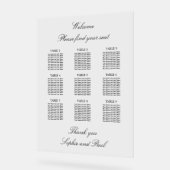 Elegant 9 tafel zitgrafiek Acryl teken Acryl Bord (Hoek)