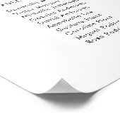 Elegant 9 Tafels Welkom Zitplaatskaart Poster (Hoek)