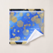 Elegant 9th Lapis Lazuli Wedding Jubileum Bad Handdoek (Wasdoekje)