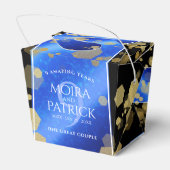 Elegant 9th Lapis Lazuli Wedding Jubileum Bedankdoosjes (Achterkant)