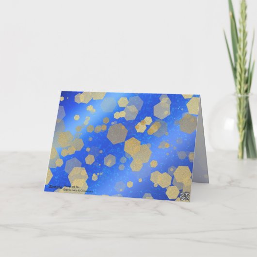 Elegant 9th Lapis Lazuli Wedding Jubileum Bedankkaart (Achterkant)