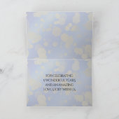 Elegant 9th Lapis Lazuli Wedding Jubileum Bedankkaart (Binnen)