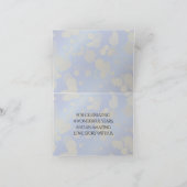 Elegant 9th Lapis Lazuli Wedding Jubileum Bedankkaart (Binnen)