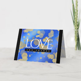 Elegant 9th Lapis Lazuli Wedding Jubileum Bedankkaart