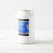 Elegant 9th Lapis Lazuli Wedding Jubileum Bierpul (Voorkant links)