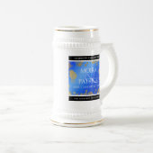 Elegant 9th Lapis Lazuli Wedding Jubileum Bierpul (Voorkant rechts)