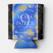 Elegant 9th Lapis Lazuli Wedding Jubileum Blikjeskoeler (Voorkant)