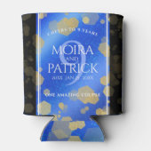 Elegant 9th Lapis Lazuli Wedding Jubileum Blikjeskoeler (Achterkant)