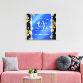 Elegant 9th Lapis Lazuli Wedding Jubileum Canvas Afdruk (Insitu (Woonkamer))