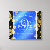 Elegant 9th Lapis Lazuli Wedding Jubileum Canvas Afdruk (Voorkant)