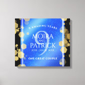 Elegant 9th Lapis Lazuli Wedding Jubileum Canvas Afdruk (Voorkant)