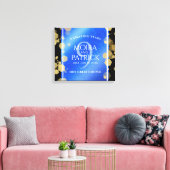 Elegant 9th Lapis Lazuli Wedding Jubileum Canvas Afdruk (Insitu (Woonkamer))