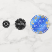 Elegant 9th Lapis Lazuli Wedding Jubileum Confetti (Achterkanten)