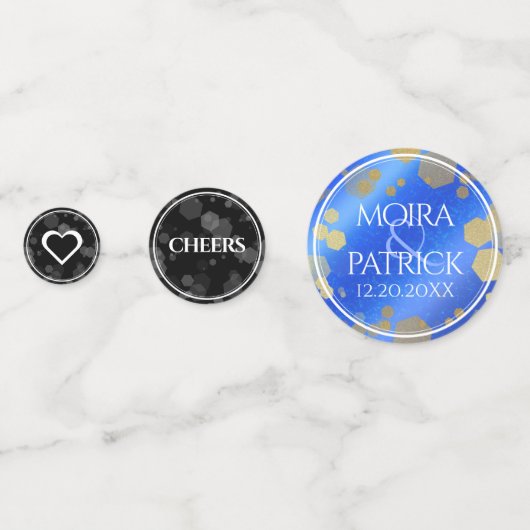 Elegant 9th Lapis Lazuli Wedding Jubileum Confetti (Achterkanten)