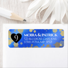 Elegant 9th Lapis Lazuli Wedding Jubileum Etiket