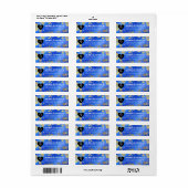 Elegant 9th Lapis Lazuli Wedding Jubileum Etiket (Full Sheet)