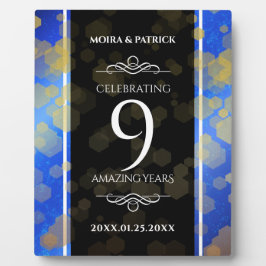 Elegant 9th Lapis Lazuli Wedding Jubileum Fotoplaat