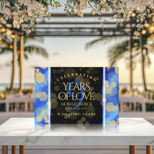 Elegant 9th Lapis Lazuli Wedding Jubileum Gastenboek