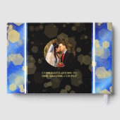 Elegant 9th Lapis Lazuli Wedding Jubileum Gastenboek (Achterkant)