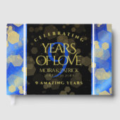 Elegant 9th Lapis Lazuli Wedding Jubileum Gastenboek (Voorkant)