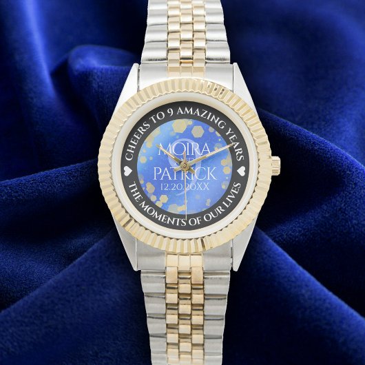 Elegant 9th Lapis Lazuli Wedding Jubileum Horloge