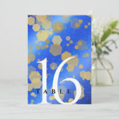 Elegant 9th Lapis Lazuli Wedding Jubileum Kaart (Staand voorkant)