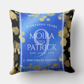 Elegant 9th Lapis Lazuli Wedding Jubileum Kussen (Achterkant)