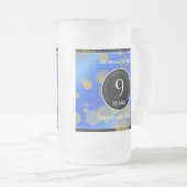 Elegant 9th Lapis Lazuli Wedding Jubileum Matglas Bierpul (Voorkant rechts)