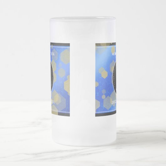 Elegant 9th Lapis Lazuli Wedding Jubileum Matglas Bierpul (Center)