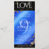 Elegant 9th Lapis Lazuli Wedding Jubileum Menu (Achterkant)