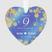 Elegant 9th Lapis Lazuli Wedding Jubileum Ornament (voorkant)