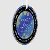 Elegant 9th Lapis Lazuli Wedding Jubileum Ornament (voorkant)