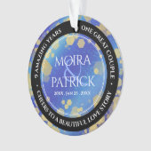 Elegant 9th Lapis Lazuli Wedding Jubileum Ornament (voorkant)