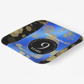 Elegant 9th Lapis Lazuli Wedding Jubileum Papieren Bordje (Gebogen)