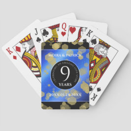 Elegant 9th Lapis Lazuli Wedding Jubileum Pokerkaarten