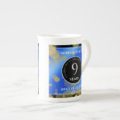 Elegant 9th Lapis Lazuli Wedding Jubileum Porselein Kop (Voorkant rechts)