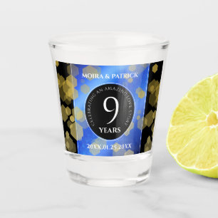 Elegant 9th Lapis Lazuli Wedding Jubileum Shot Glas