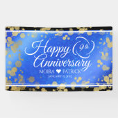 Elegant 9th Lapis Lazuli Wedding Jubileum Spandoek (Horizontaal)