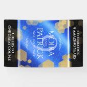 Elegant 9th Lapis Lazuli Wedding Jubileum Spandoek (Horizontaal)