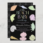 Elegant A Little Beach Babe Baby shower Kaart (Voorkant / Achterkant)