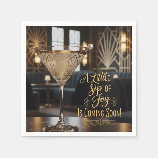 Elegant  A Little Sip of Joy Comming Soon Servet (Voorkant)