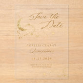 Elegant A Night Under the Stars Quinceañera Acryl Uitnodigingen (Voorkant)