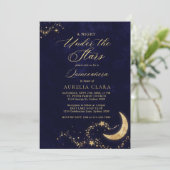 Elegant A Night Under the Stars Quinceañera Kaart (Staand voorkant)