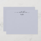 Elegant "A Note from", eenvoudig in Dusty Blue Notitiekaartje (Voorkant / Achterkant)