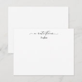 Elegant "A Note from" in Simple Black & White Notitiekaartje (Voorkant / Achterkant)